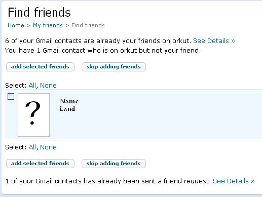 how to find friends in orkut